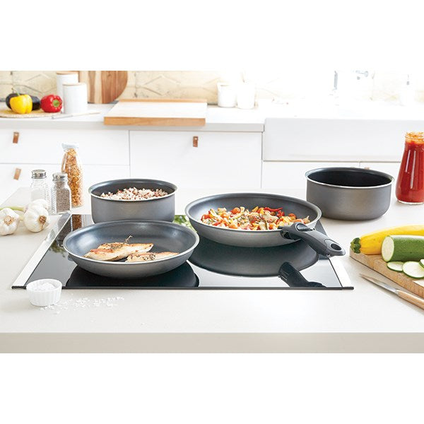 Set 2 poêles et 2 casseroles anti-adhésives Délice et manche amovible Mathon - Mathon - 2