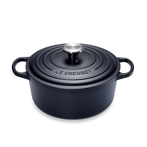 Cocotte fonte rond 24 cm noir Le Creuset - Mathon - 1