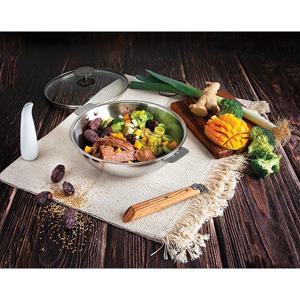 Wok tout inox Casteline sans manche 30 cm Cristel - Mathon - 4