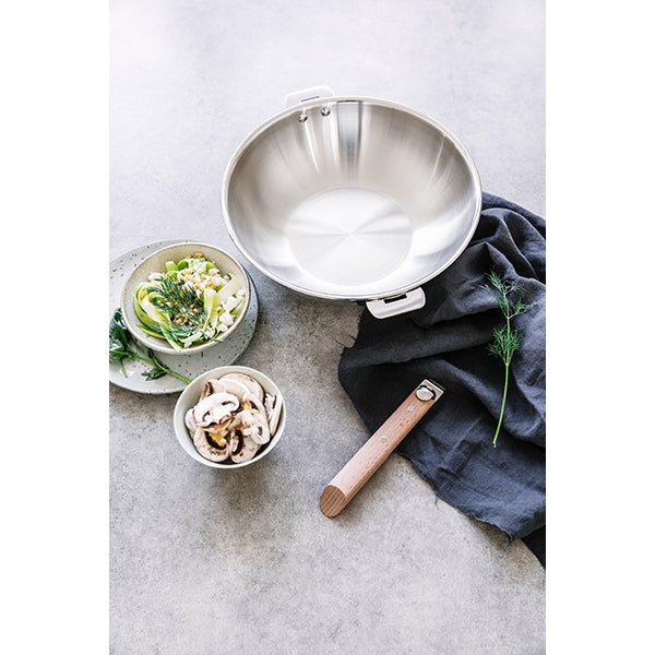 Wok tout inox Casteline sans manche 30 cm Cristel - Mathon - 3