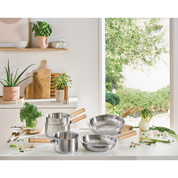 Casserole inox manche bois Natural’Inox 18 cm Mathon - Mathon - 2