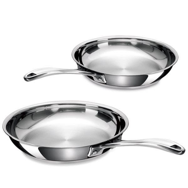 Lot 2 poêles tout inox Chef 24 et 28 cm Beka - Mathon - 1