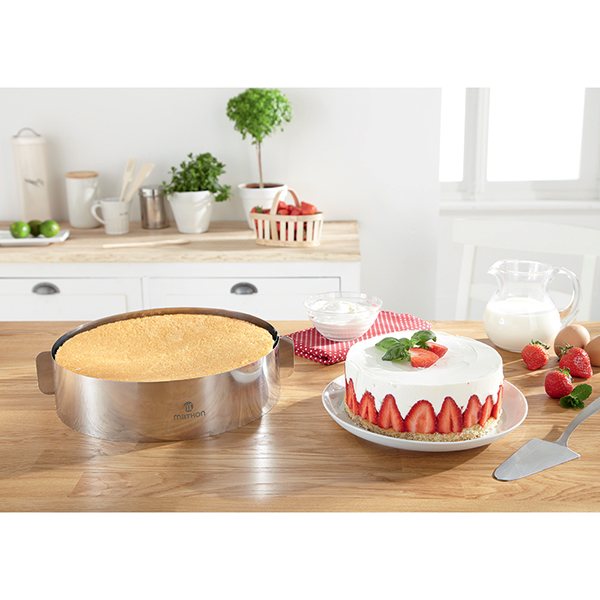 Cercle à gâteau extensible en inox 15,5 à 30 cm Mathon - Mathon - 1