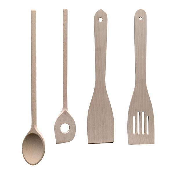 Set 3 cuillères et spatule en bois de hêtre Kela - Mathon