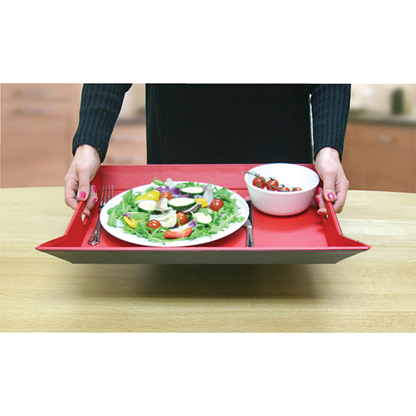 Plateau bicolore réversible noir et rouge 45 cm FreeForm - Mathon - 2