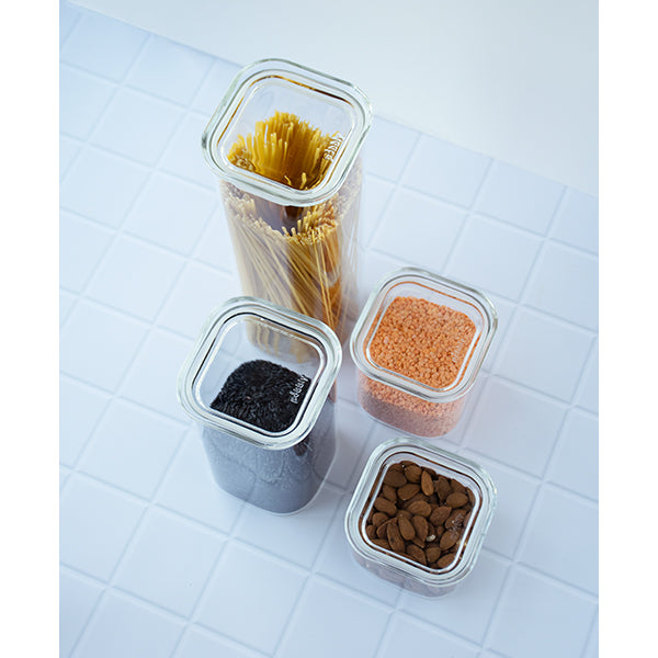 Boite carrée haute en verre 1400 ml Pebbly - Mathon - 5