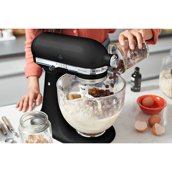 Robot pâtissier Artisan à tête inclinable 4,8 L 300 W noir truffe 5KSM175PSEBK Kitchenaid - Mathon - 2