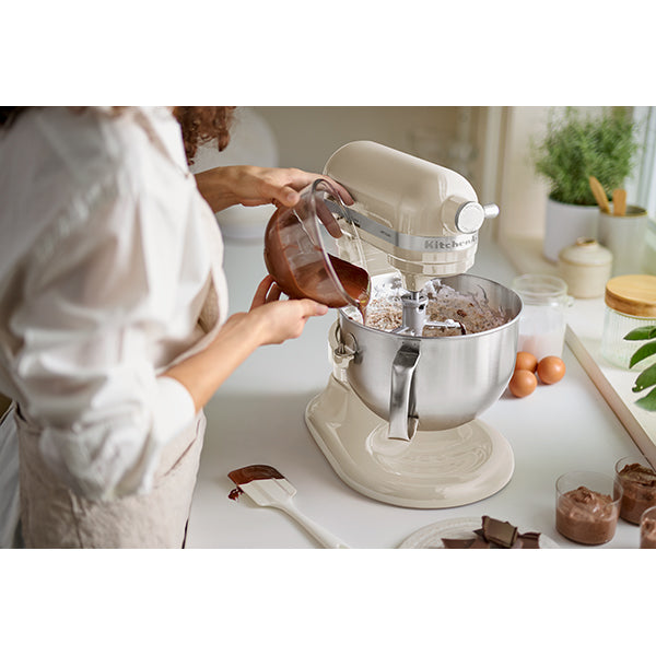 Robot pâtissier multifonction Artisan à bol relevable 5,6 L crème 5KSM60SPXEAC Kitchenaid - Mathon - 2