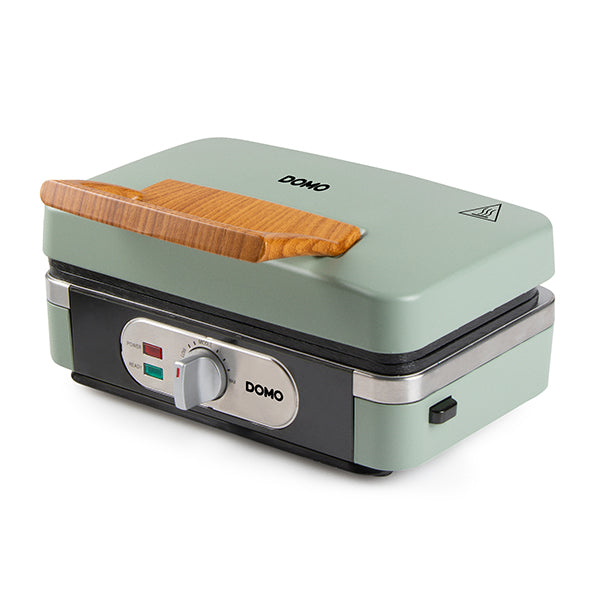 Appareil 3-en1 croque, gaufre et grill Snackmaker coloris sauge 1000 W DO9276C Domo - Mathon - 1