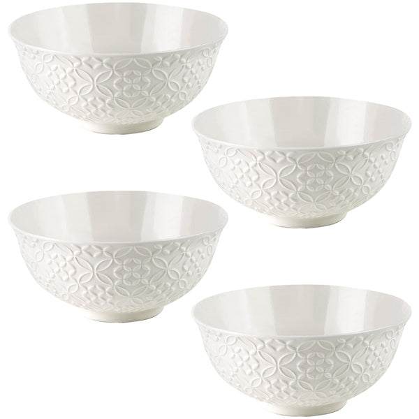 Lot 4 bols en céramique Jardin White 16 cm 0,70 L Ibili - Mathon - 1