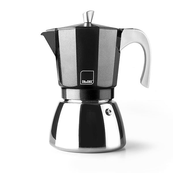 Cafetière italienne induction Elba 3 tasses noire Ibili - Mathon - 1