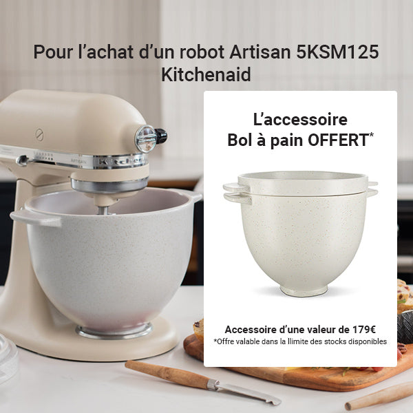 Robot pâtissier multifonction Artisan crème 300 W 5KSM125EAC Kitchenaid - Mathon - 2